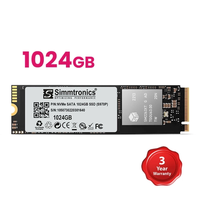 Simmtronics S970P PRO| NVMe 1024GB (1TB)| 3D NAND SSD